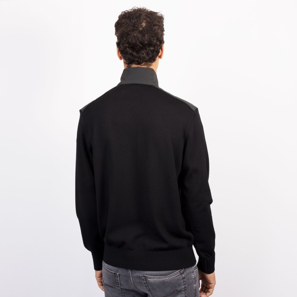 Paul & Shark Mens Black Typhoon Wool Knitted Half Zip Sweatshirt #4