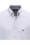 Fynch Hatton Mens Blue Fine Stripe Oxford Shirt