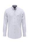 Fynch Hatton Mens Blue Fine Stripe Oxford Shirt