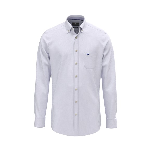 Fynch Hatton Mens Blue Fine Stripe Oxford Shirt main image