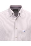 Fynch Hatton Mens Red Fine Stripe Oxford Shirt