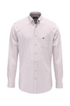 Fynch Hatton Mens Red Fine Stripe Oxford Shirt