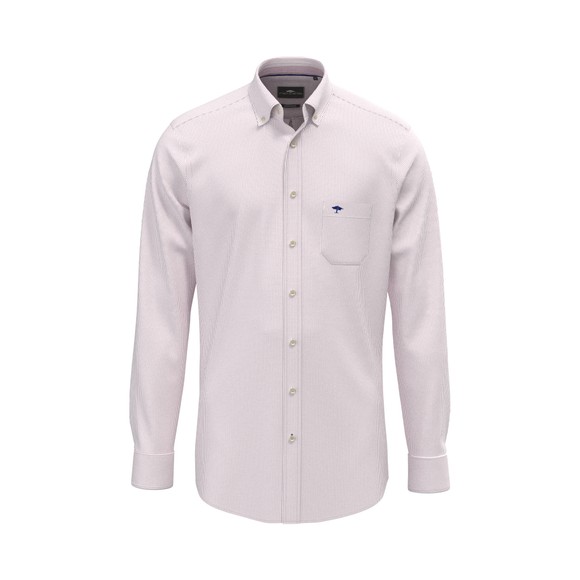 Fynch Hatton Mens Red Fine Stripe Oxford Shirt main image