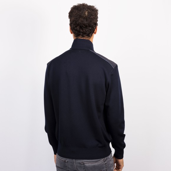 Paul & Shark Mens Blue Fine Knit Half Zip Jumper #3
