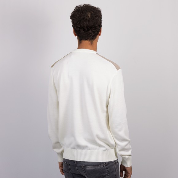 Paul & Shark Mens Off-White Typhoon Nylon Shoulder Knitted Jumper #4