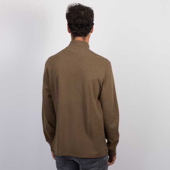 Polo Ralph Lauren Mens Brown Estate Rib Half Zip Jumper #4