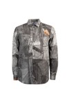 Love Moschino Mens Black Denim Back Patch Printed Shirt