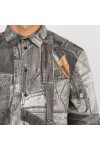 Love Moschino Mens Black Denim Back Patch Printed Shirt