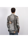 Love Moschino Mens Black Denim Back Patch Printed Shirt