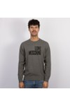 Love Moschino Mens Grey Big Logo Knitted Crewneck Jumper 