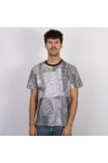 Love Moschino Mens Black Denim Back Patch Printed T-Shirt