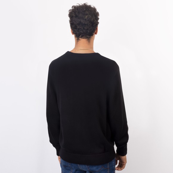 Billionaire Boys Club Mens Black Stencil Arch Logo Knitted Crew Neck Jumper #4