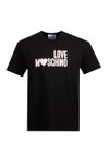 Love Moschino Mens Black 3D Logo Jersey T-Shirt