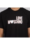 Love Moschino Mens Black 3D Logo Jersey T-Shirt