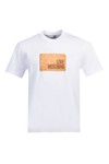 Love Moschino Mens White Printed Back Patch Jersey T-Shirt