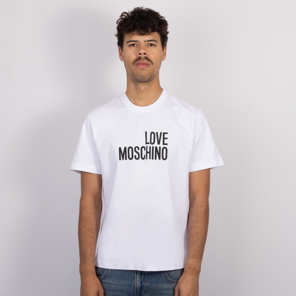 Love Moschino Printed Cotton Jersey T shirt | Masdings