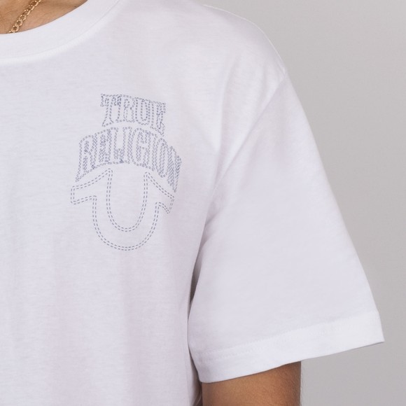 True Religion Mens White True Number 1 Buddha T Shirt #3