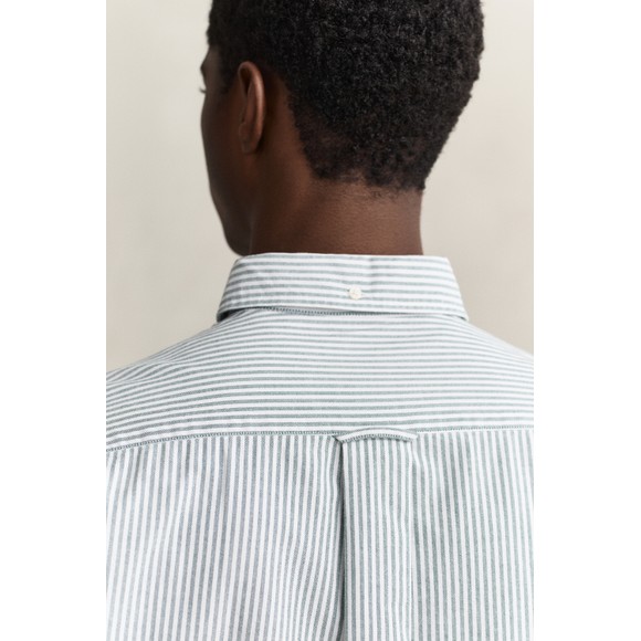 Gant Mens Green Classic Oxford Stripe Shirt main image