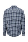 Fynch Hatton Mens Green Multicolour Check Oxford Shirt
