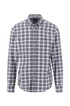 Fynch Hatton Mens Brown Multicolour Check Oxford Shirt