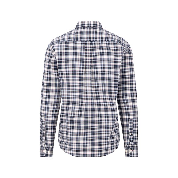 Fynch Hatton Mens Brown Multicolour Check Oxford Shirt main image