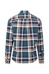 Fynch Hatton Mens Green Multicolour Big Check Oxford Shirt