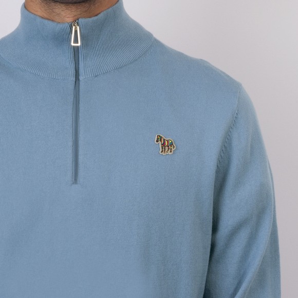 PS Paul Smith Mens Blue 1/4 Zip Zebra Jumper #3