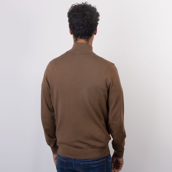 PS Paul Smith Mens Brown 1/4 Zip Zebra Jumper #4