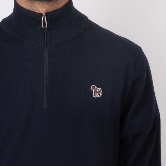 PS Paul Smith Mens Blue 1/4 Zip Zebra Jumper #3