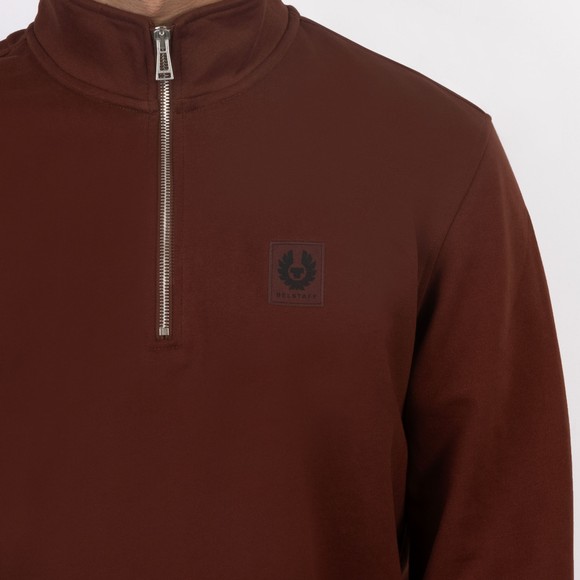 Belstaff Mens Red Half Zip Sweatshirt #3