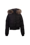Superdry Womens Black Everest Hooded Bomber Jacket