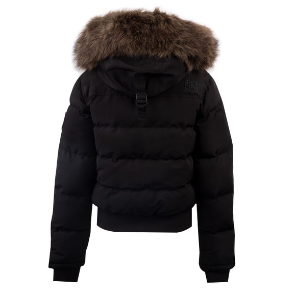 Superdry Womens Black Everest Hooded Bomber Jacket main image