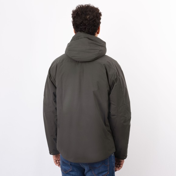 C.P. Company Mens Black Pro Tek Prima Loft Silver Hooded Jacket #4