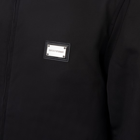 Emporio Armani Mens Black Plaque Logo Blouson Jacket #3