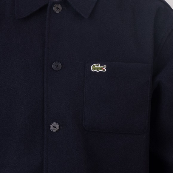 Lacoste Mens Blue Heavy Flannel Overshirt #3