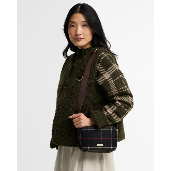 Barbour Lifestyle Womens Green Contin Tartan Mini Crossbody Bag #3