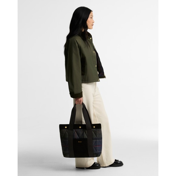 Barbour Lifestyle Womens Green Healy Tartan Tote Bag #3
