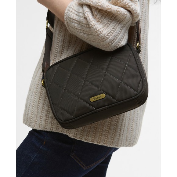 Barbour Lifestyle Womens Green Quilted Crossbody Bag #3
