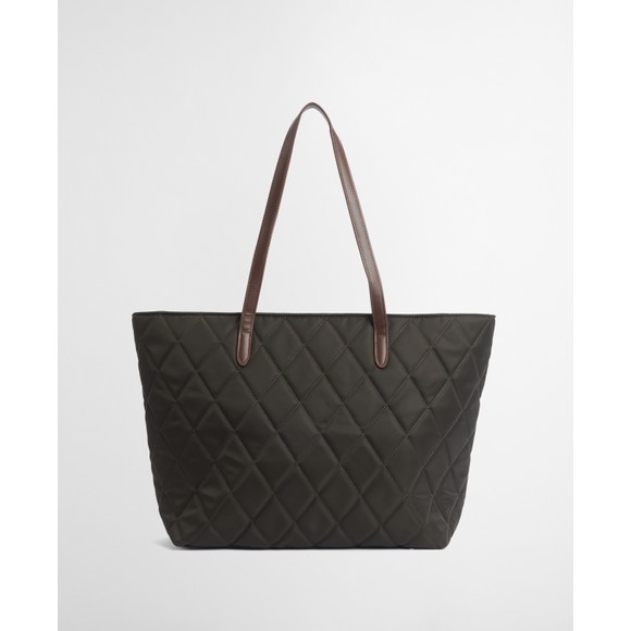 Barbour Lifestyle Womens Green Quilted Tote Bag #4
