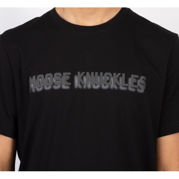 Moose Knuckles Mens Black Shadow Logo T-Shirt #3