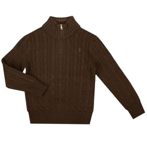 Boys Cotton Cable Knit Quarter Zip Jumper