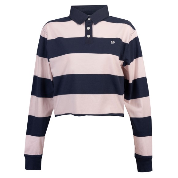 Athletic Essential Cropped Stripe Rugby Top