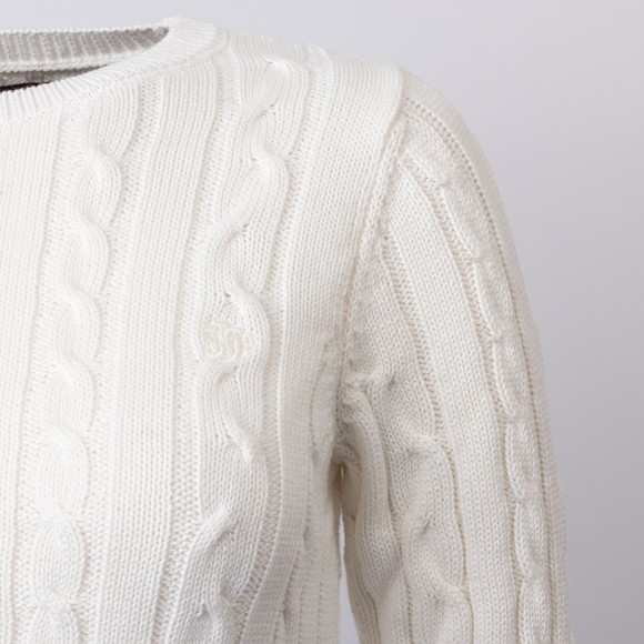 Superdry Womens Beige Essentials SD&CO Cable Jumper main image