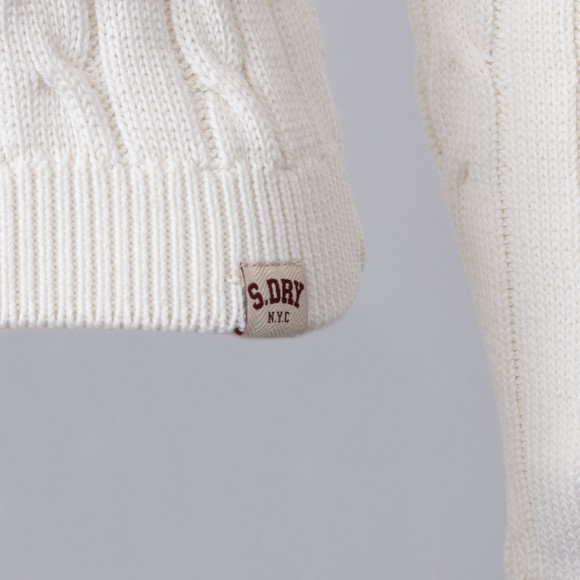 Superdry Womens Beige Essentials SD&CO Cable Jumper main image