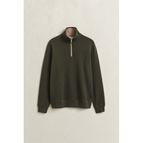 Gant Mens Green Sacker 1/2 Zip Sweatshirt main image