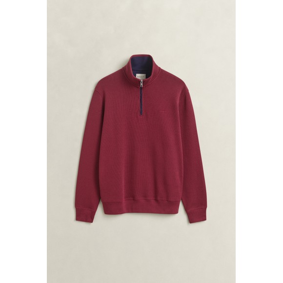 Gant Mens Red Sacker 1/2 Zip Sweatshirt main image
