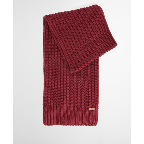 Barbour Lifestyle Womens Red Saltburn Beanie & Scarf Set #3