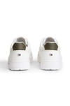 Tommy Hilfiger Mens Off-White Basket Core Leather Trainer