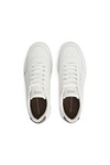 Tommy Hilfiger Mens Off-White Basket Core Leather Trainer
