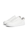 Tommy Hilfiger Mens Off-White Basket Core Leather Trainer